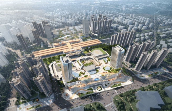 东莞的龙湖天街示意图△旗云城市广场效果图景观资源:首铸天赋周边