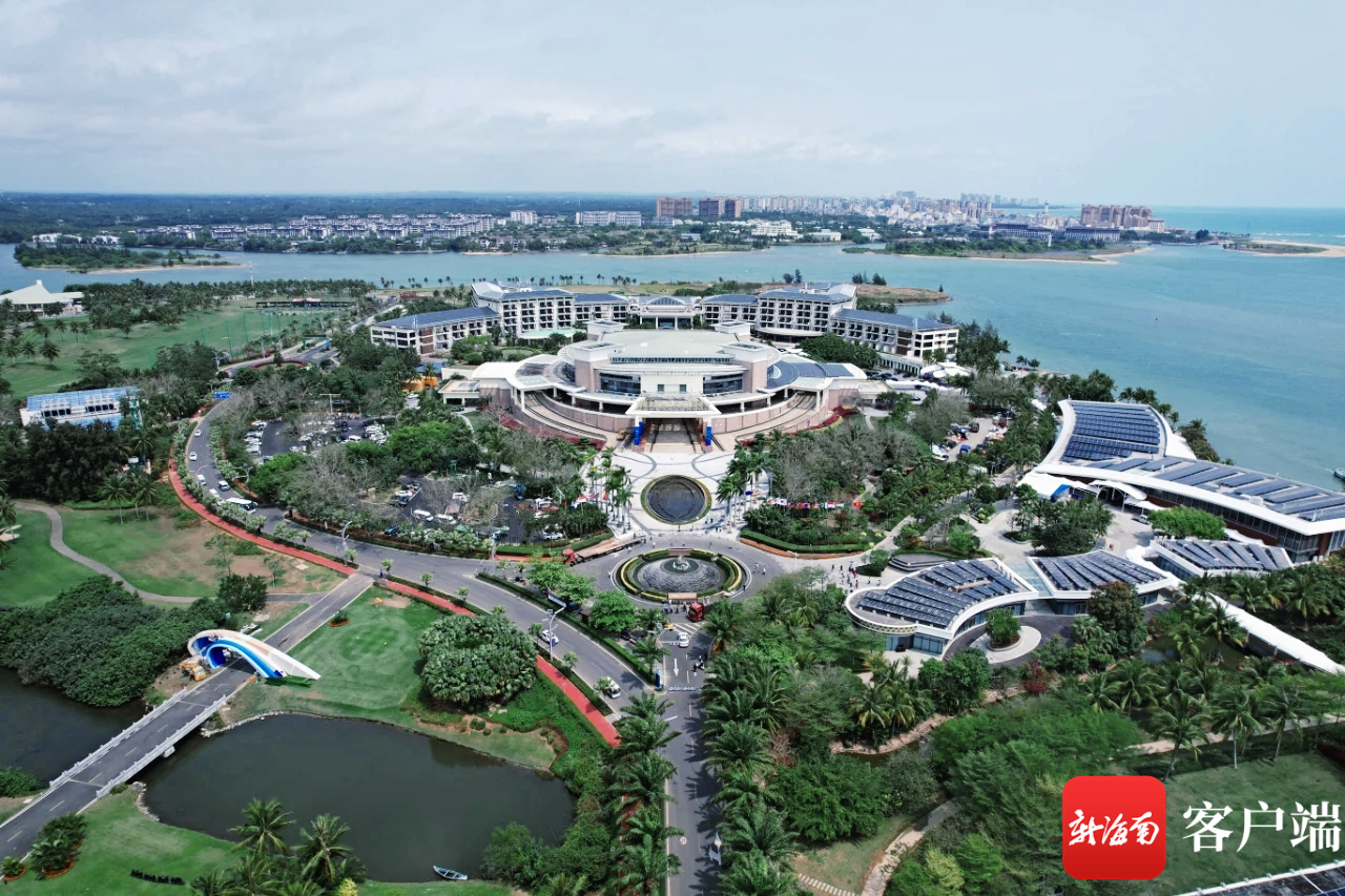 鸟瞰博鳌东屿岛零碳示范区永久会址.琼海市发展和改革委员会供图