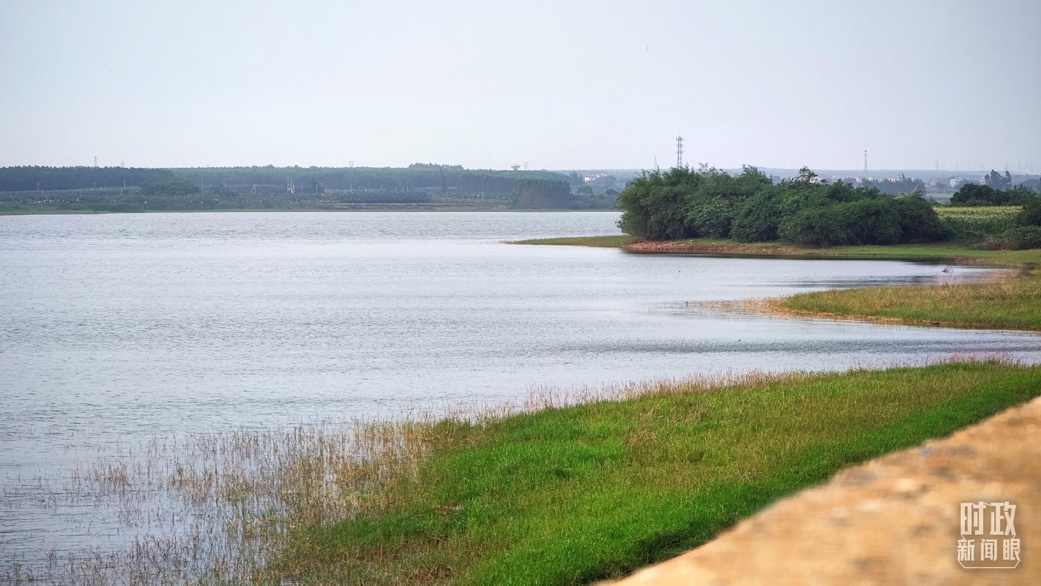 △水库沿岸。（总台央广记者潘毅拍摄）