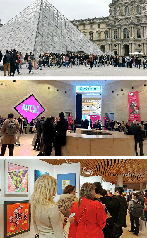 卢浮宫当代艺博会开幕式入场人潮