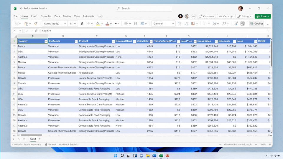 用 Copilot 分析 Excel 数据并自动生成图表，一切都在几秒钟完成