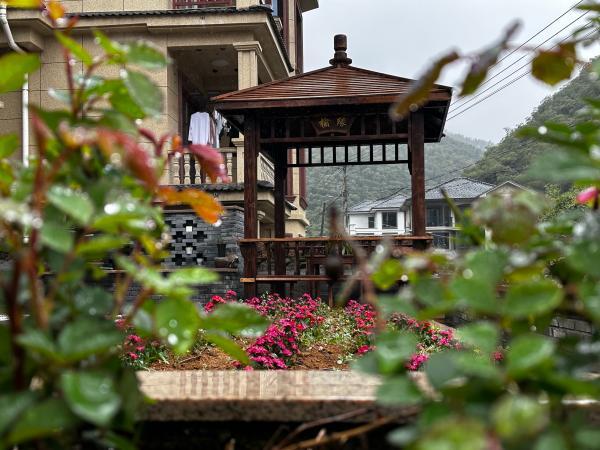 汤丽芳的别墅门口,种满了花花草草. 朱凌君摄