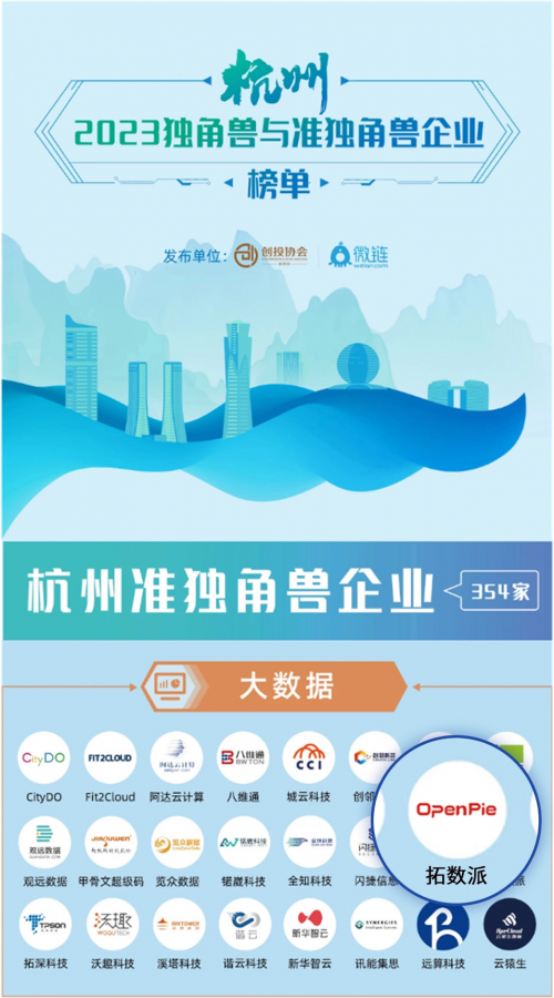 图为：2023杭州准独角兽企业榜单节选