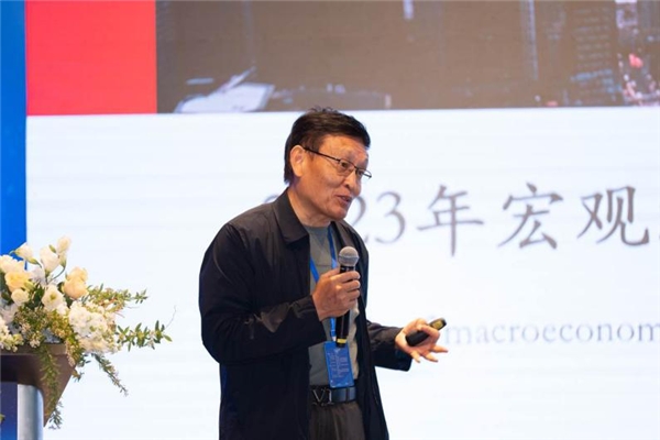 (图1广东省社会科学院研究员、区域与企业竞争力研究中心主任丁力发表演讲)