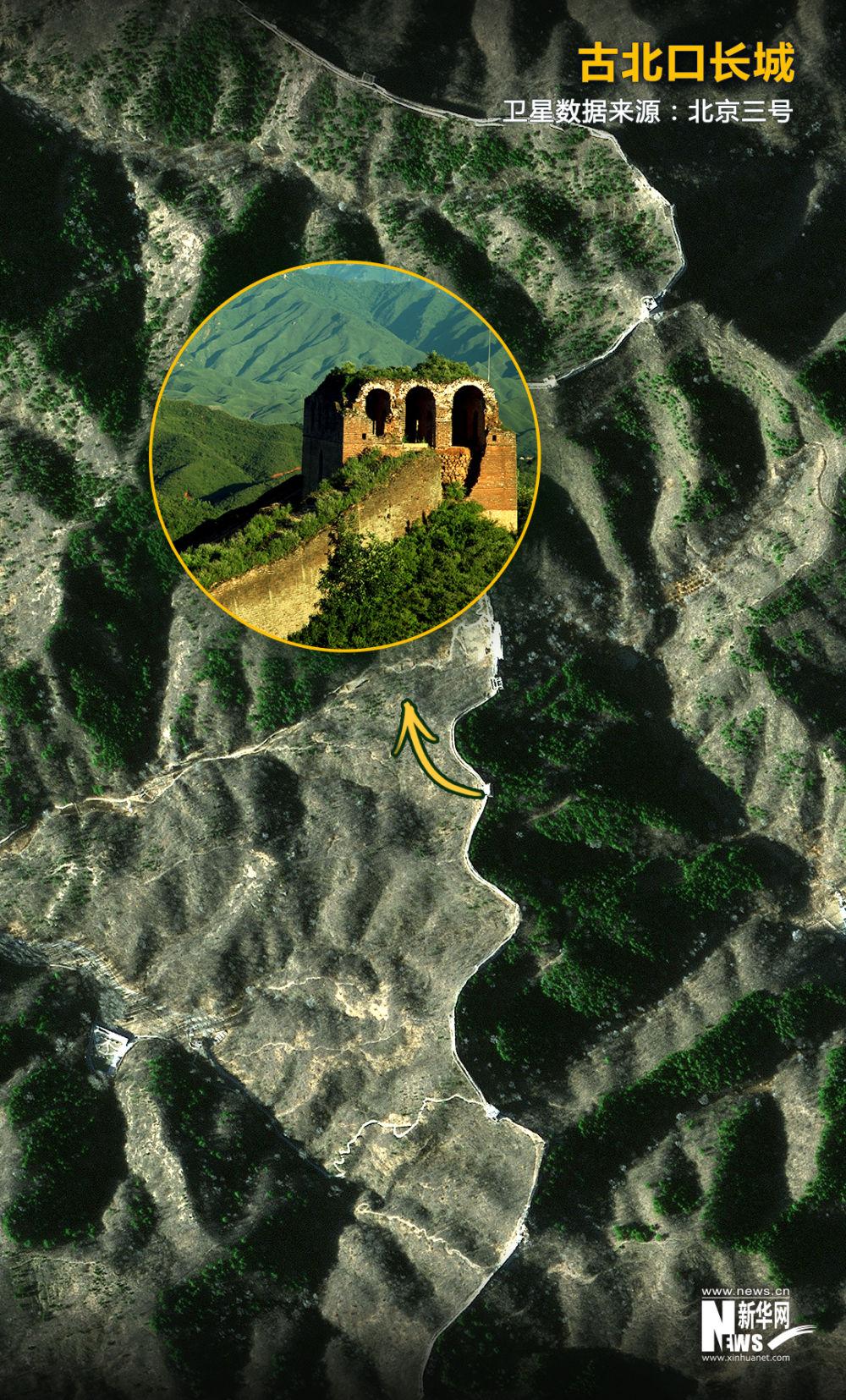 长城跨越两千年,纵横四万里卫星鸟瞰宛如一条巨龙横亘在中国北方辽阔