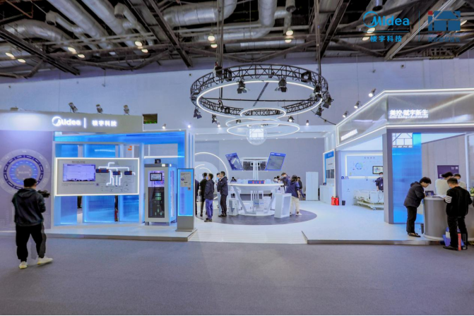 ▲美的楼宇科技·美控智慧建筑展区