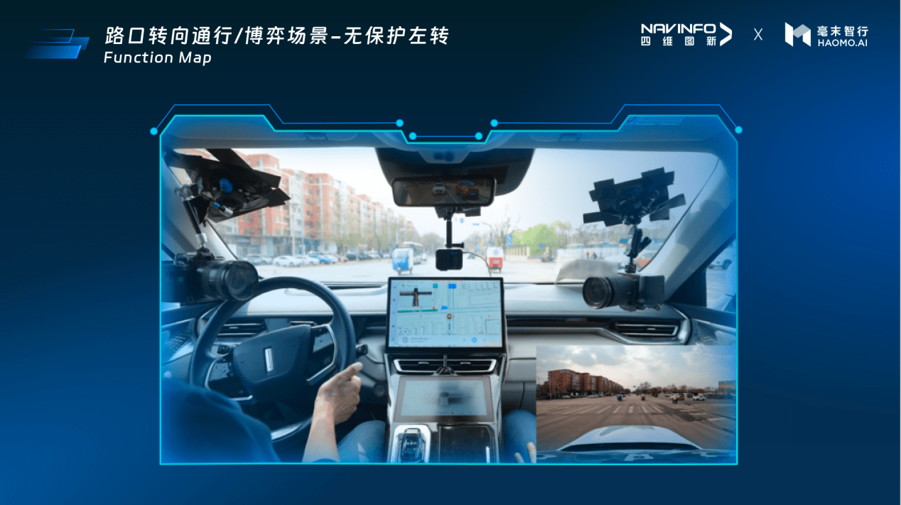 （毫末城市NOH应对无保护左转路况）