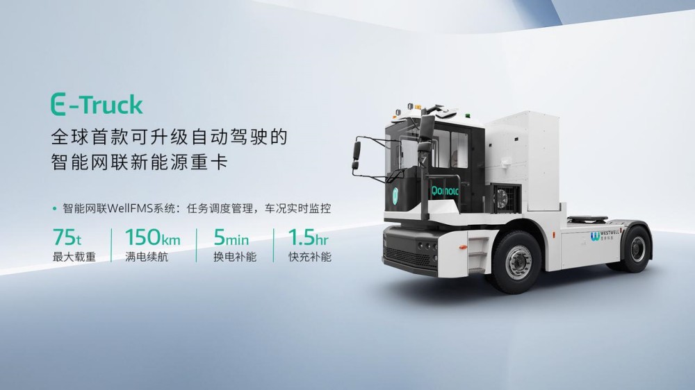 注：全球首款可升级智能网联新能源重卡E-Truck