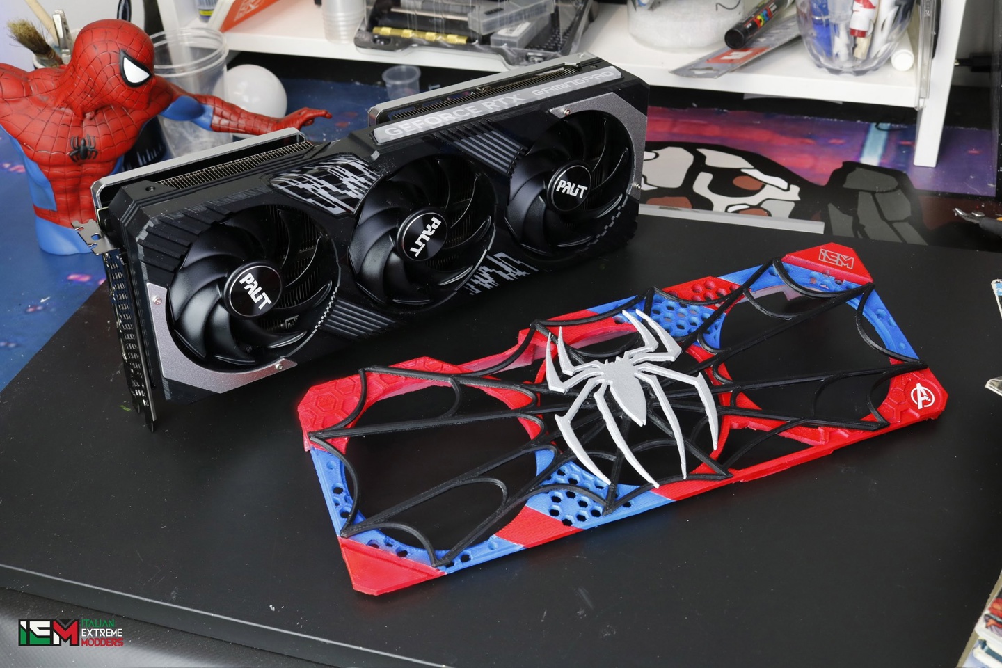 宣传定制服务:为 rtx 4070 gamingpro 显卡 3d 打印蜘蛛侠主题外壳