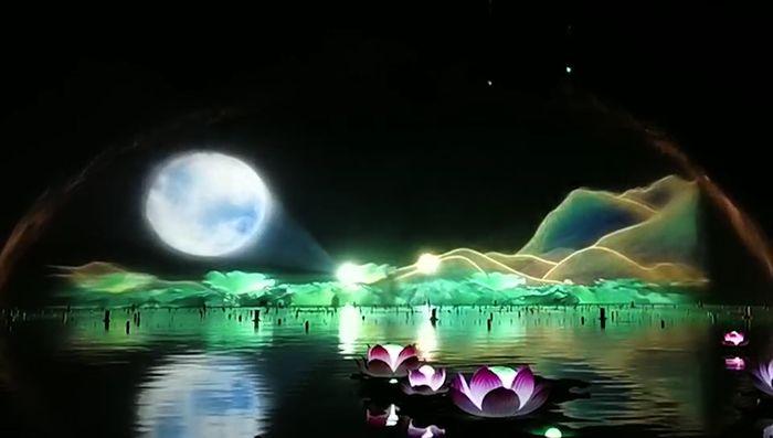 文旅新像丨nec投影机水幕投影流动之境幻象新生