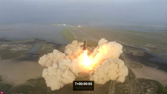 星舰发射现场 来源：SpaceX官网直播画面截图