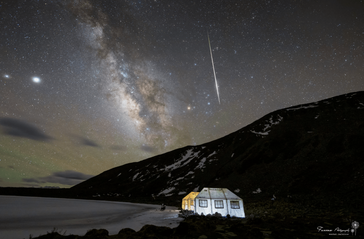 天琴座流星雨多火流星、亮流星（摄影师：拂晓718）