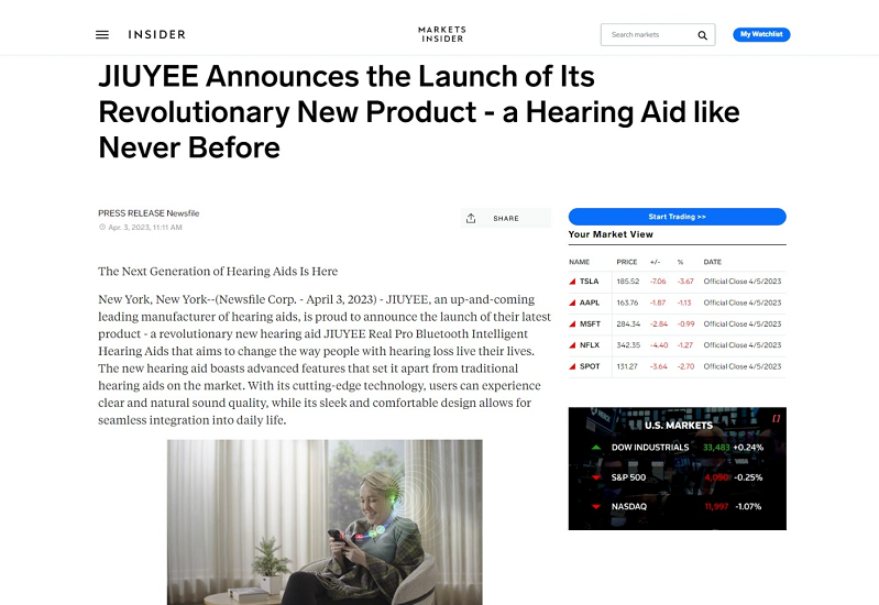 最近一款国产品牌助听器JIUYEE Real Pro在海外发布引起很大反响，也是一个典型例子。