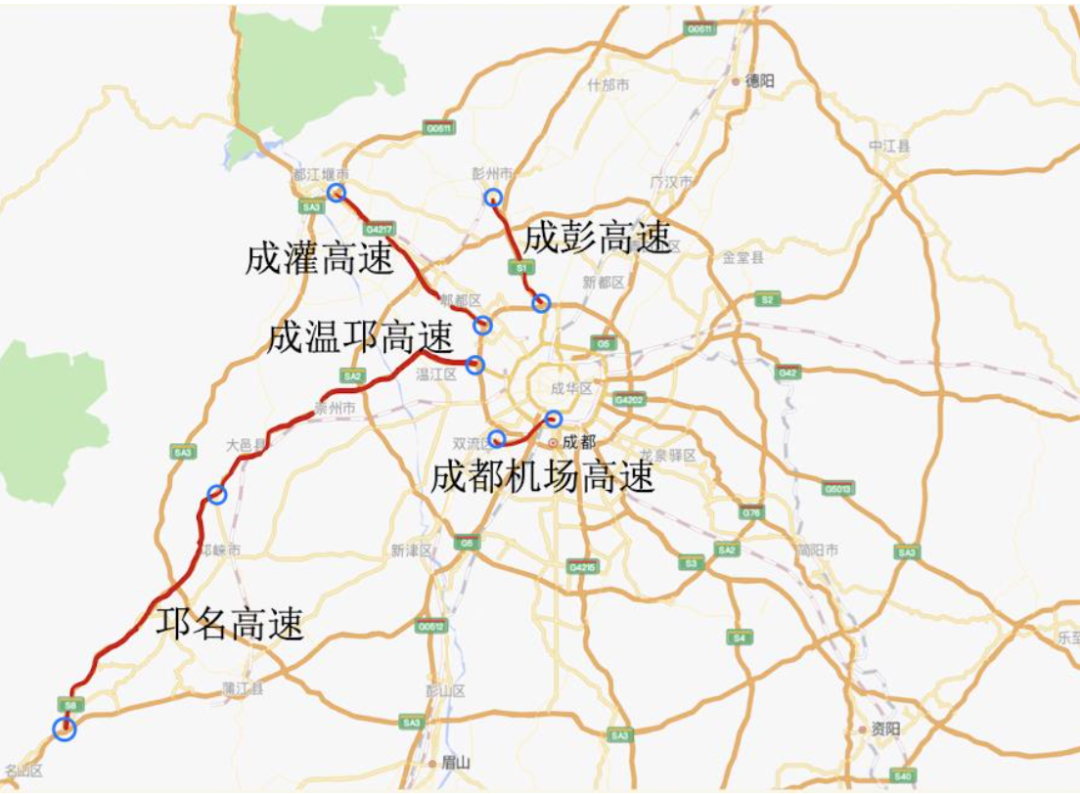 成都高速控股高速公路分布情况