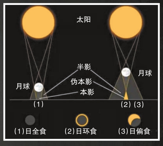 日食的形成图六年级图片