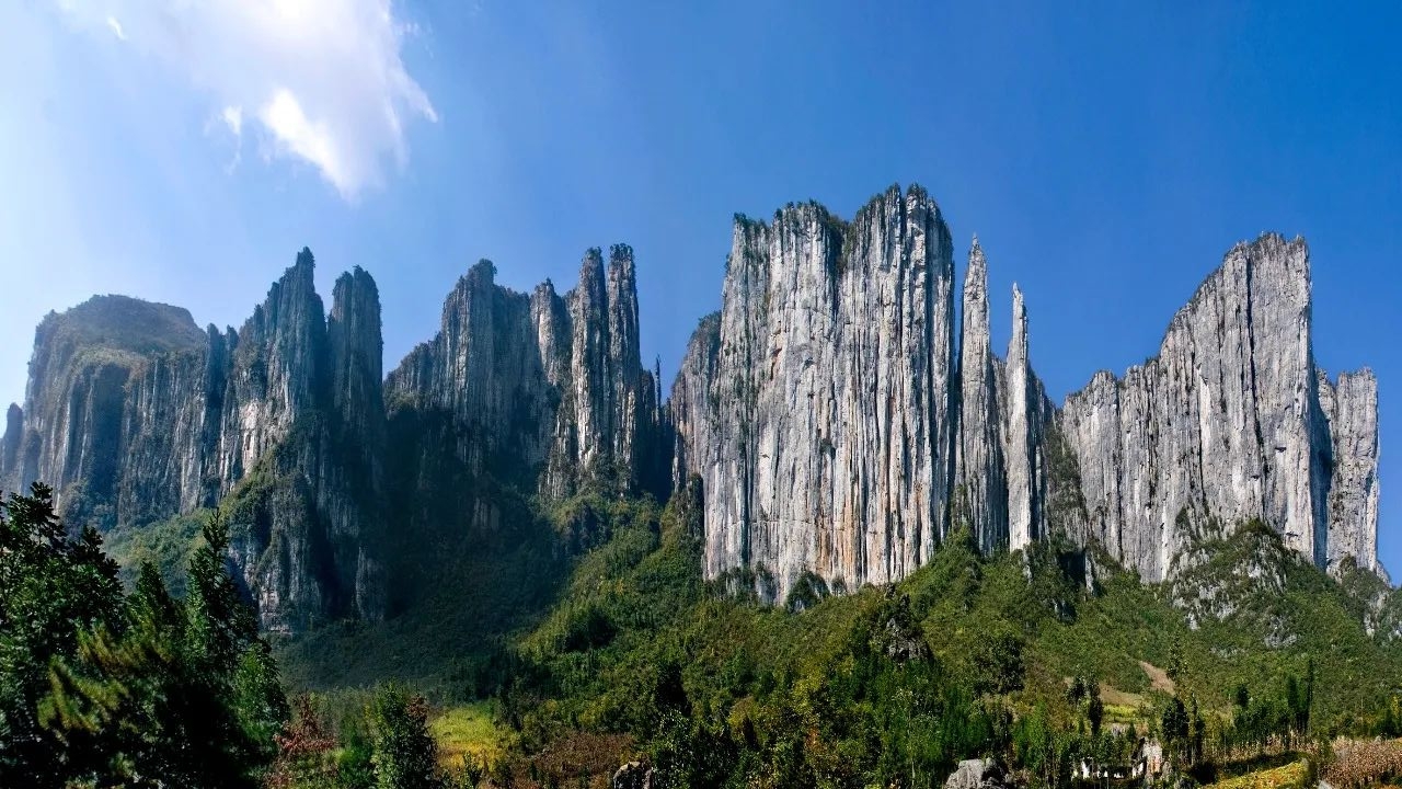 湖北恩施岩溶石柱林.恩施腾龙洞大峡谷国家地质公园管理局供图