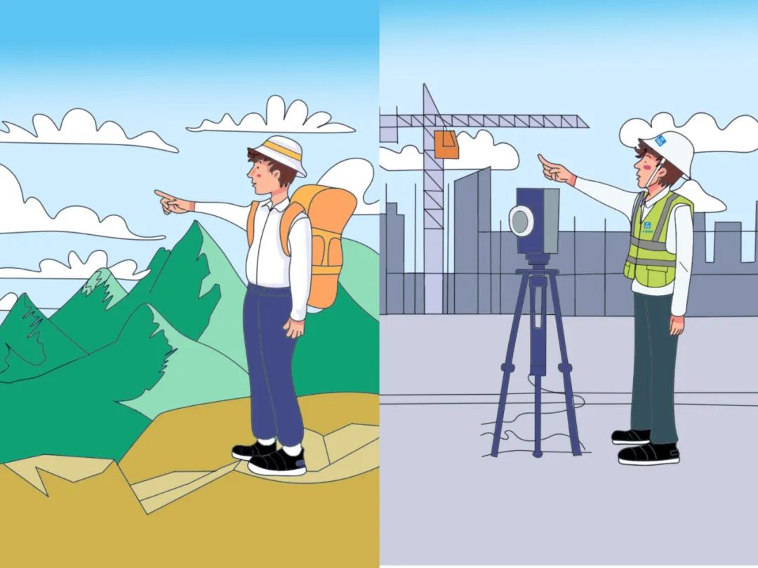 测量保障不停步的测量员也是在工作中严谨科学认真求证他是假期用脚步