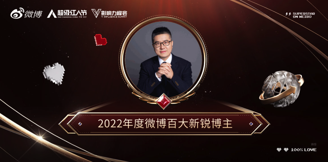 @民法岳业鹏 荣获2022年度微博百大新锐博主