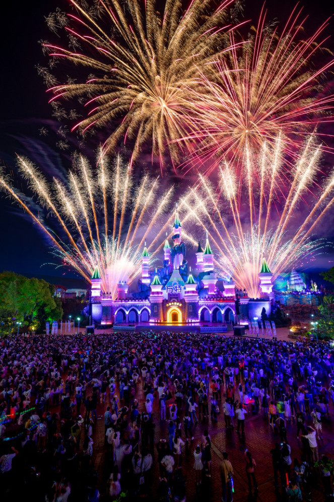 方特绚烂城堡烟花秀