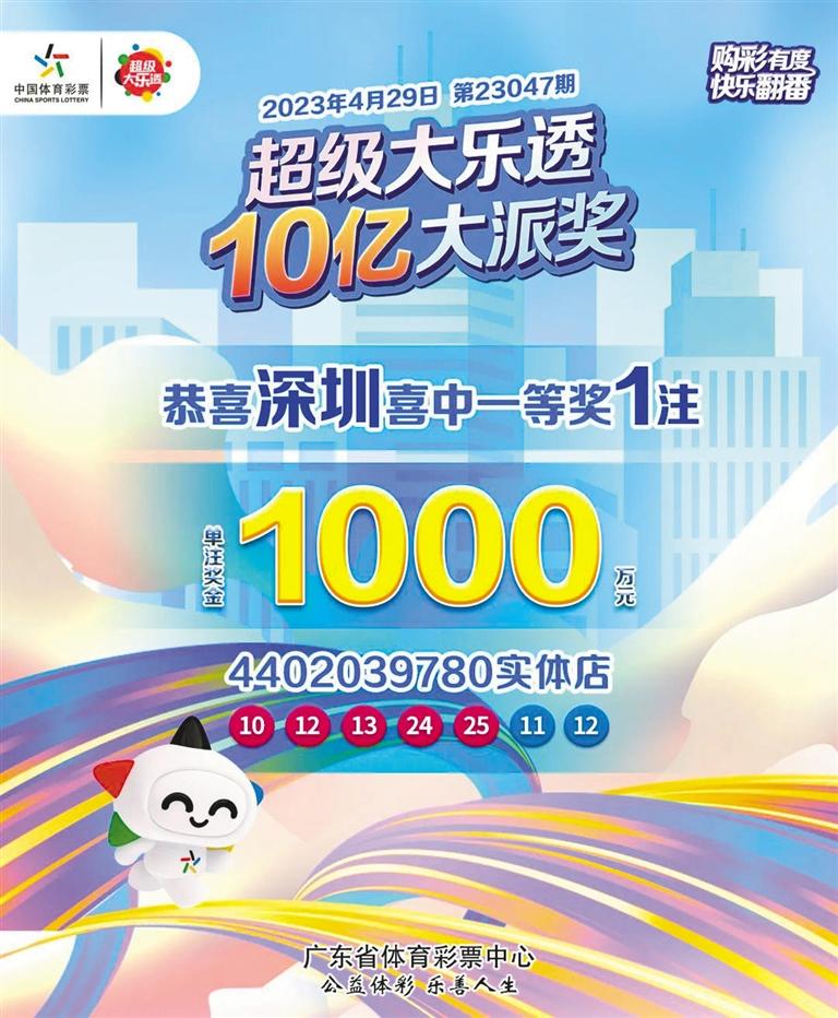 体彩大乐透10亿元大派奖活动宣传海报.