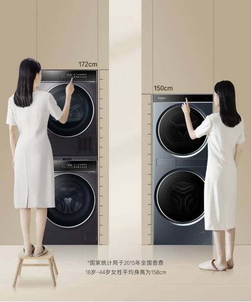 ▲卡萨帝「中子F2」1.5米黄金整机高度设计