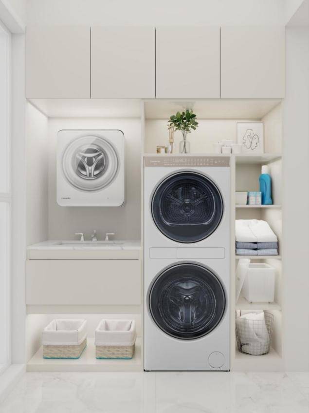 ▲“集成”式的洗衣间效率高且更显整洁