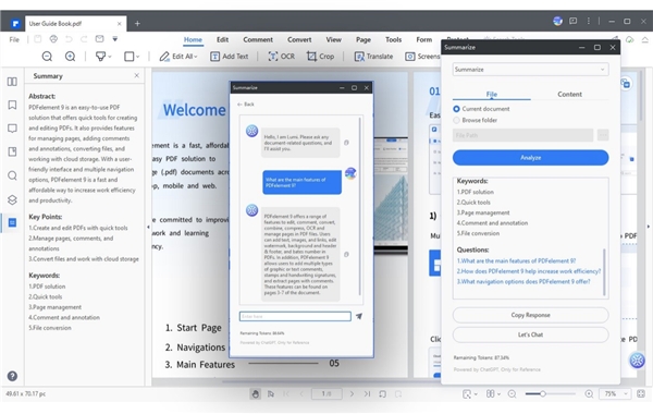Wondershare PDFelement创新集成ChatGPT功能