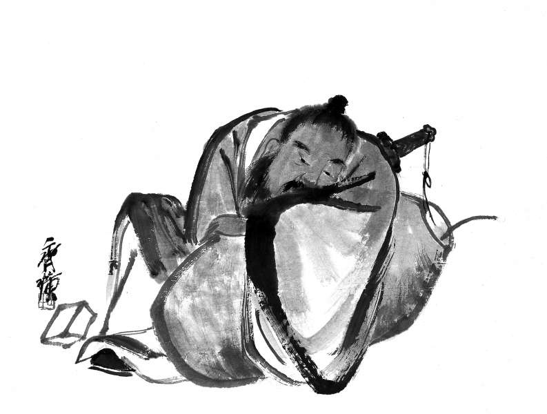 《酒仙图》 齐白石绘