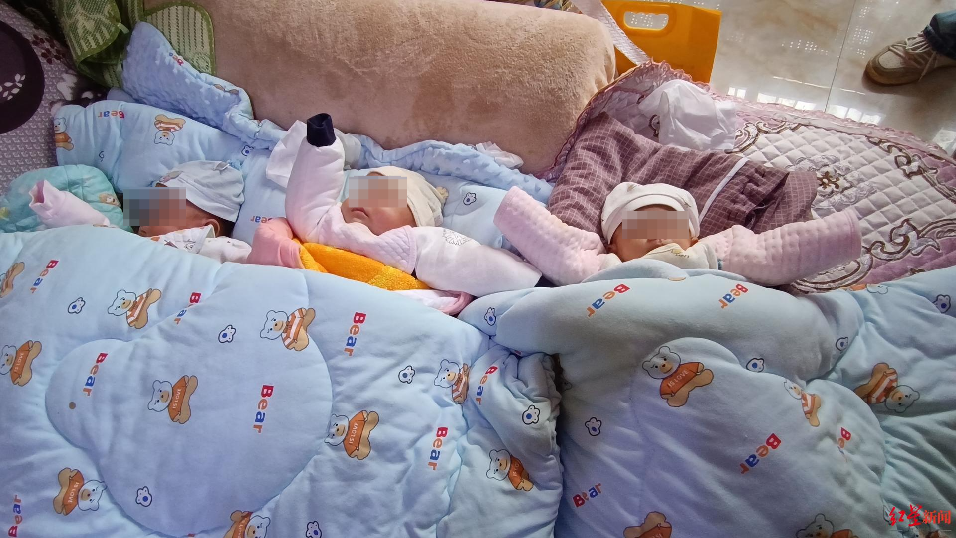 "00后"女子早产诞下三胞胎:老三体重仅835克住院85