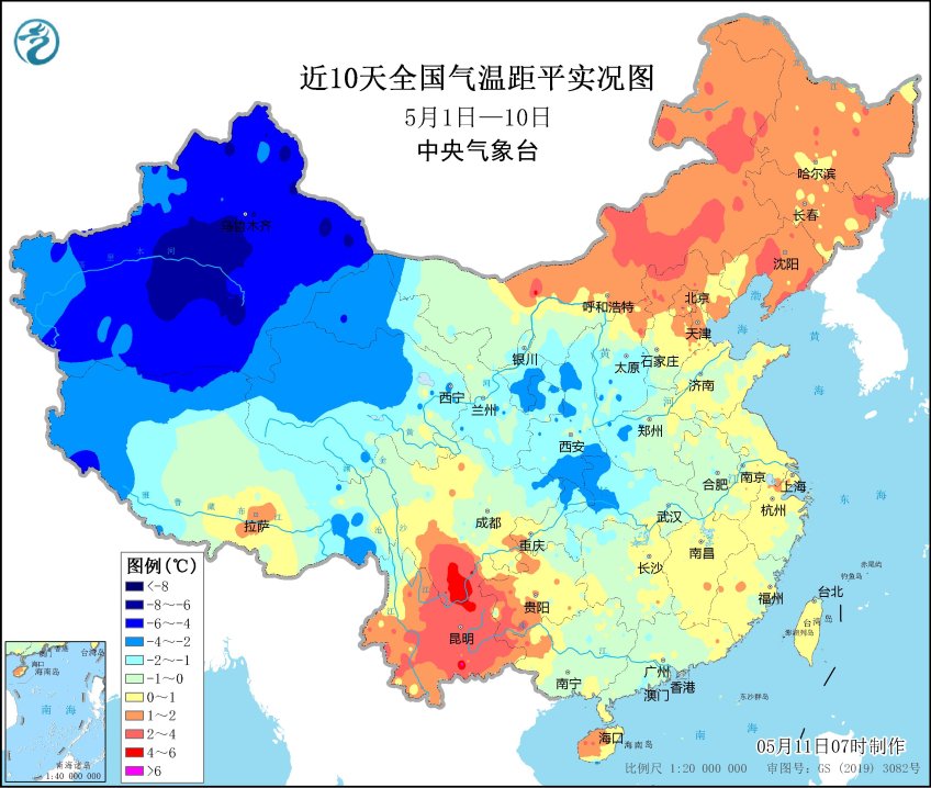 数据来源：中央气象局