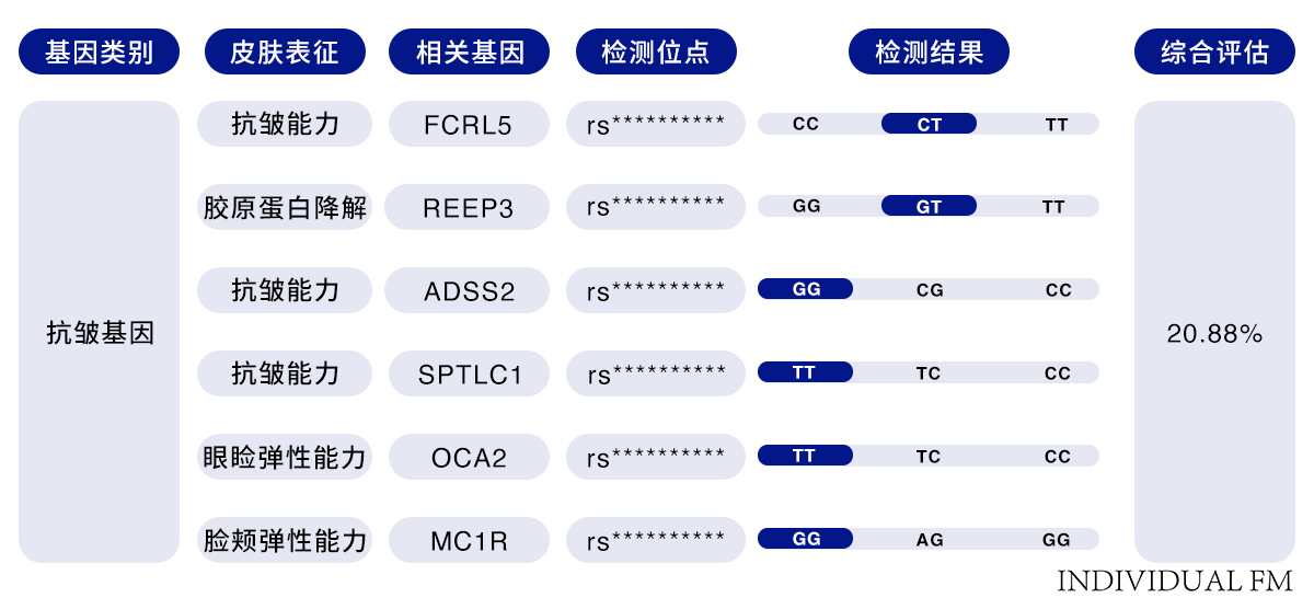 基因检测报告部分截图