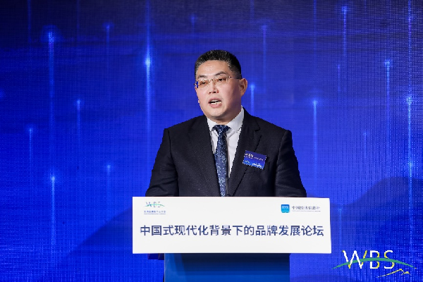 图为海南汇成百年教育科技有限公司总裁李金平发表主旨演讲