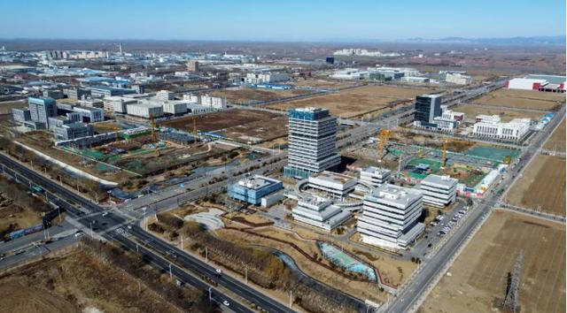 2月20日,位于天津市宝坻区的京津中关村科技城(无人机照片).