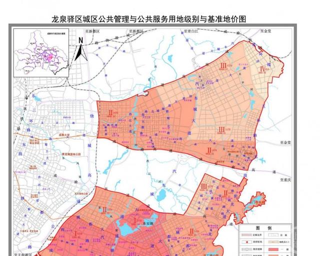 ▲5月12日发布的《基准地价图》被编造为“迪士尼预留地块”图。图片来源/成都市自规局