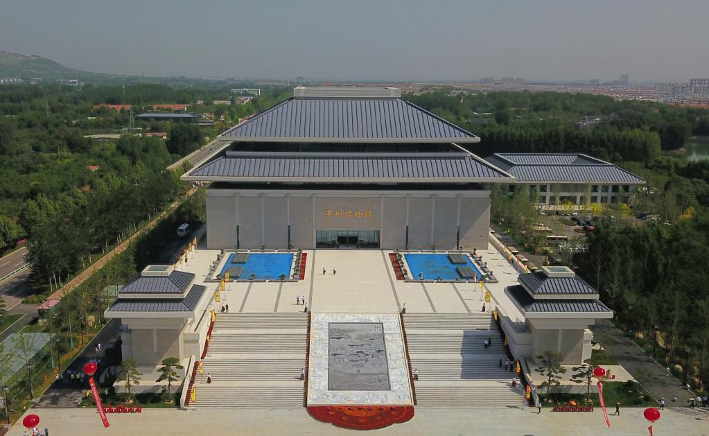 5月15日,开馆启用的山东省青州市新博物馆(无人机照片).