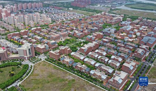 天津滨海-中关村科技园一景（2022年5月12日摄，无人机照片）。新华社记者赵子硕摄