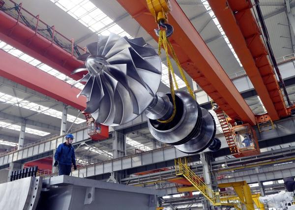 沈鼓集团转子车间生产的压缩机叶轮.沈鼓集团供图