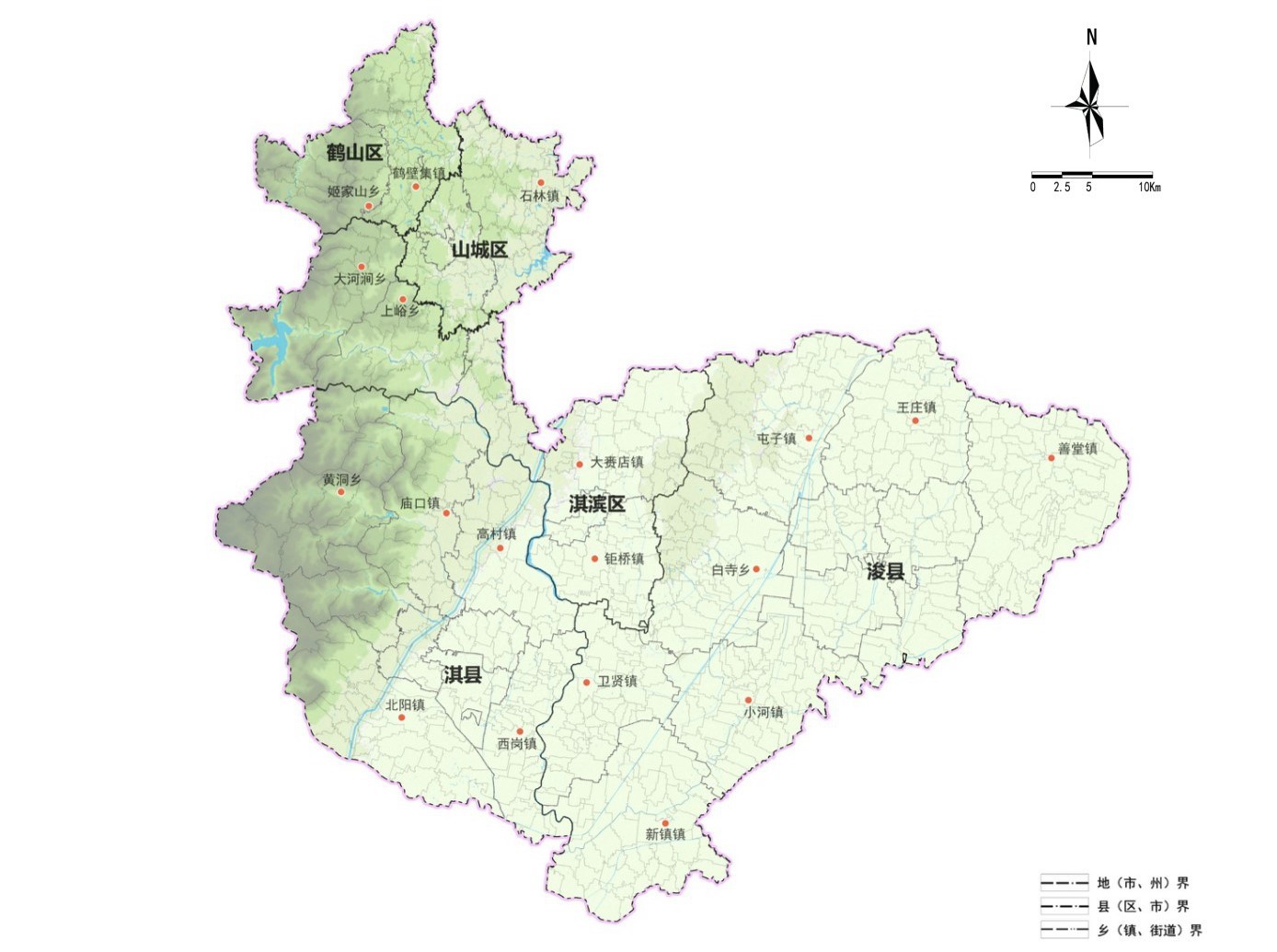 鹤岗市行政区划图 图片来源:《鹤壁市国土空间总体规划(2021-2035年)