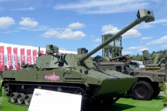 图片说明:俄制2s42自行迫榴炮,目前世界上主要就是中俄在使用迫榴炮