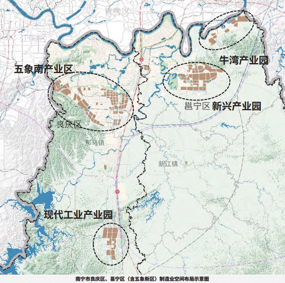 《南宁市良庆区,邕宁区(含五象新区)国土空间分区规划(2021—2035年)