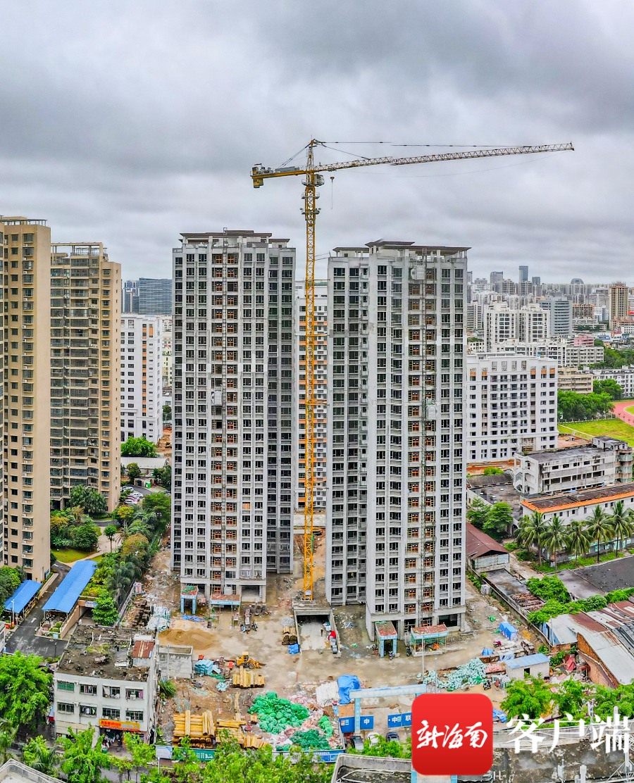 海口锦绣仕家安居房项目两栋高层住宅楼项目全力冲刺6月底精装修