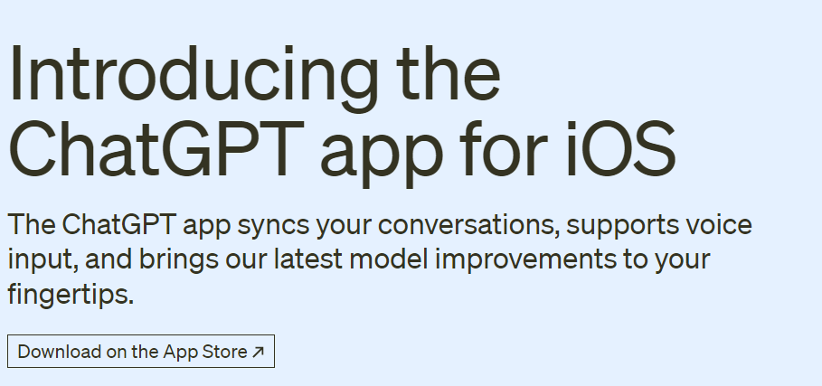 ChatGPT正式发布App，可在苹果应用商店下载，安卓版也不远了