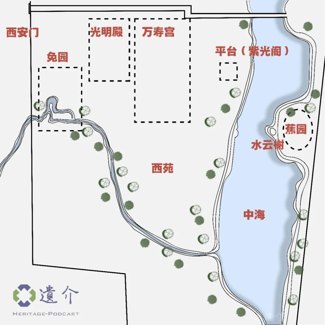 格局改为万寿山多次修葺琼华岛成为大内御苑的主体部分开拓后命名太液