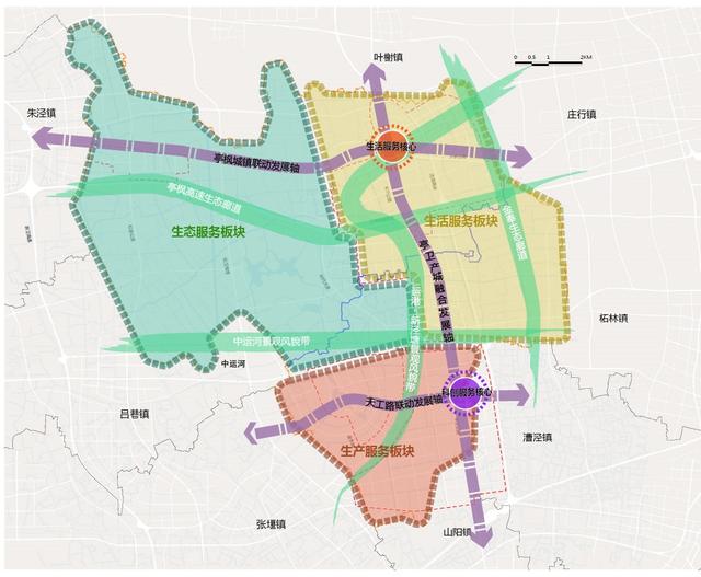 亭林镇空间结构规划图