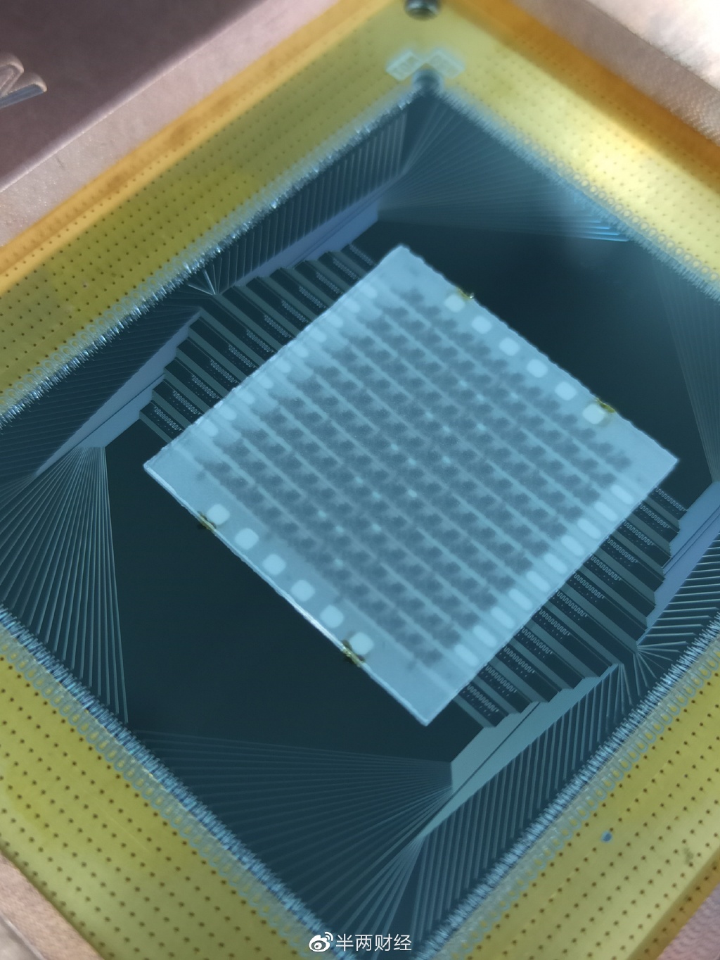 显微镜下的136比特的芯片 本文供图：北京量子院