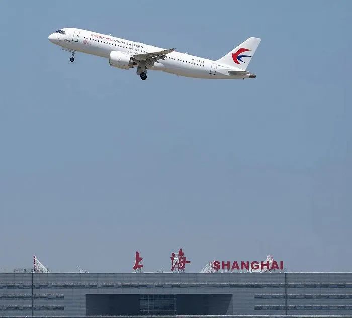 东航mu9191从上海虹桥机场起飞 图片来源:东航