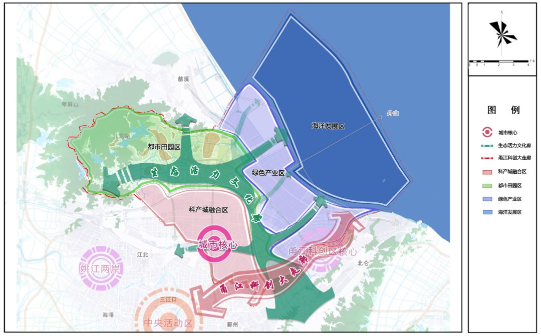 镇海区国土空间总体格局规划图.