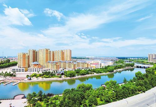 生态良好,环境优美的乐亭县城住宅小区外景.河北日报通讯员 刘江涛摄
