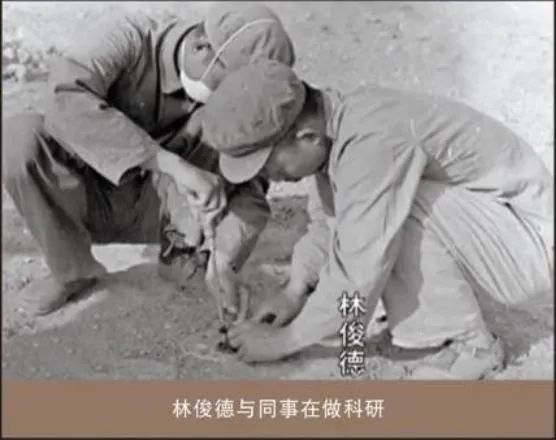 林俊德与同事在做科研.(永春县委宣传部供图)