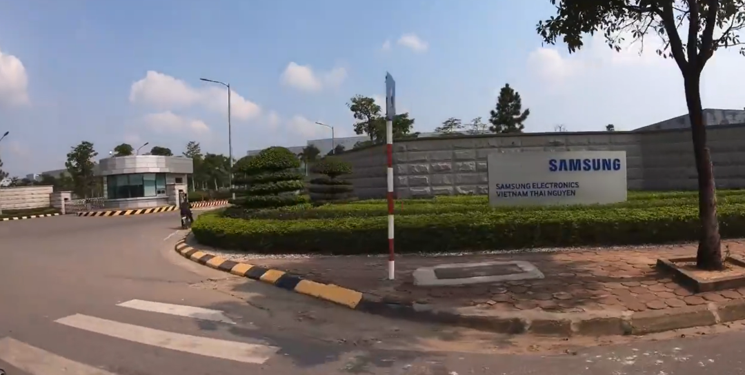 越南太原市的三星工厂(图/视频截图)